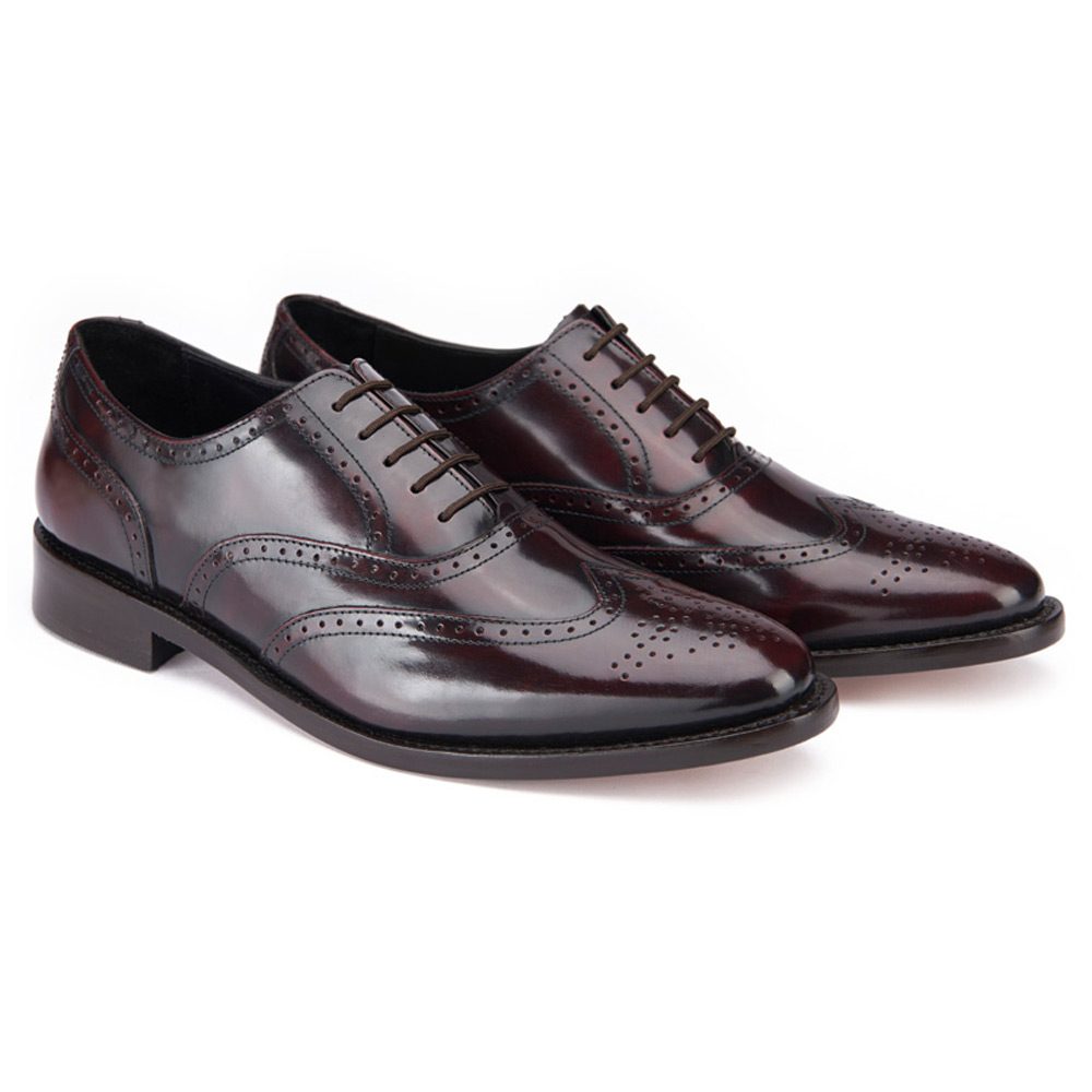 richelieu-maron-victor-london.jpg Full-brogue Oxford shoes - Image 1
