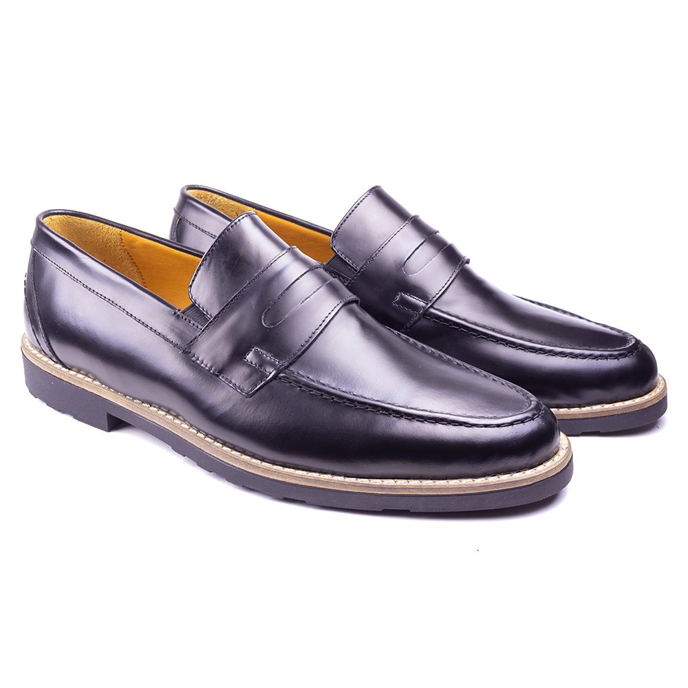 victor-london-moderne-penny-loafer-black-vues-paire-2-1000.jpg Modern Penny Loafer black shoes - Image 1
